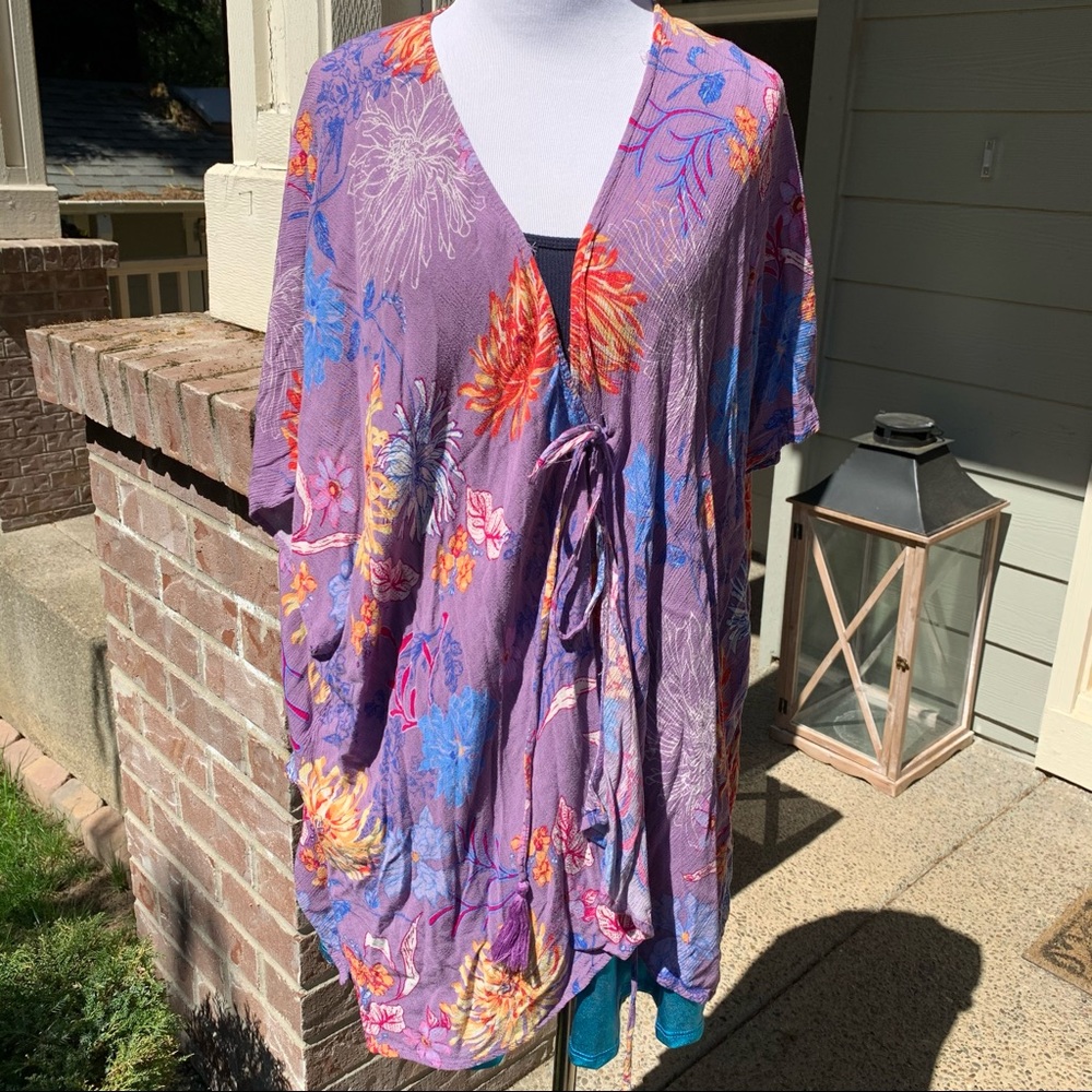 EN CREME, floral, kimono wrap!! - Picture 5 of 12
